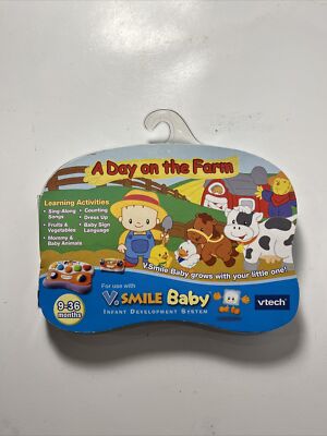 V. Smile Baby System Vtech A Day on the Farm Game Cartridge Infant Learning NEW