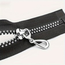 2pcs 40/50/60/70cm Black Rhinestone Nylon Zipper Glitter Zip for Craft DIY Sew