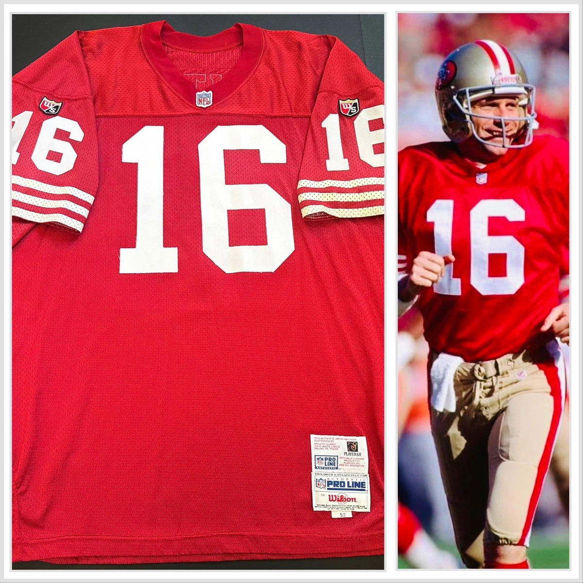 Joe Montana Original Wilson Home Red San Francisco 49ers NFL