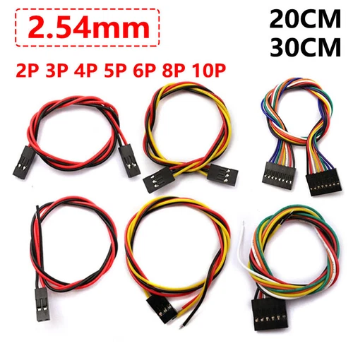 2.54mm Dupont Jump Wire Cables Ribbon Jumper Wire 2pin-12pin Double/Single Head