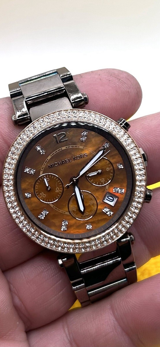 Gold and Brown Studded Women\'s Watch Michael Kors No scratches Michael Kors MK-5859 Blair Rose Gold Dial Rose Gold  main image 3