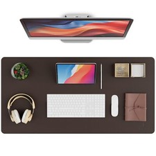 Leather Desk Pad Protector Office Desk Mat Large PVC Leather Desk Blotter Non...