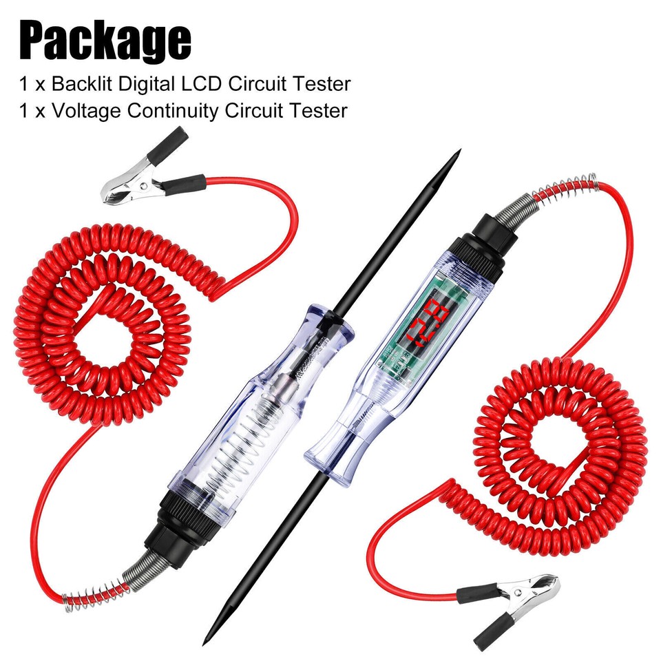 2X 624V Digital Electric Voltage Circuit Tester Automotive Test Light