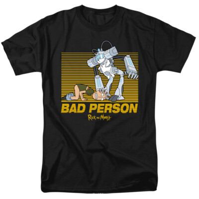 RICK AND MORTY BAD PERSON Licensed Adult Men's Graphic Tee Shirt SM-6XL