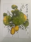 Korean Vintage Water Color  Painting ( Lemons ) Signed. 17”x 25” Wood/Glass — photo 3