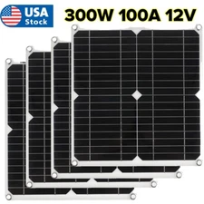 300 Watts Solar Panel Kit 100A 12V Battery Charger Caravan Boat RV Camping Home