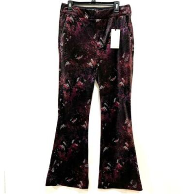 Scotch & Soda Womens Winter Edition Floral Velvet Pants Size 31/32