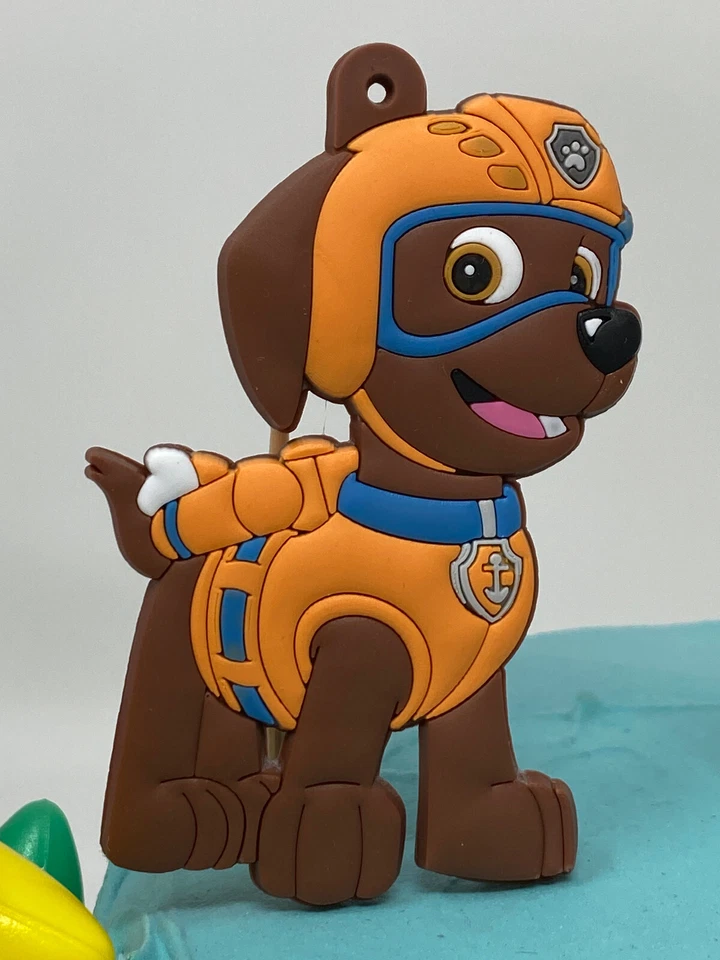 Juego de adorno de pastel de cumpleaños Paw Patrol ~ TOTALMENTE NUEVO ~ con Zuma Foto 3 de 4