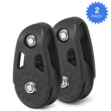 2PCS Kayak Canoe Boat Slide Rail Anchor Trolley Pulley Blocks Tool Accessories