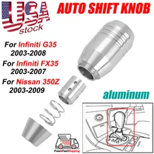 For Nissan Infiniti Aluminum Auto Car Gear Stick Shift Knob Shifter Lever Cover