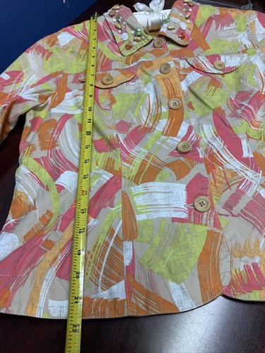 Ruby Rd Womens Jacket Size 12 Embellished Collar W/ Pockets - Picture 9 of 12