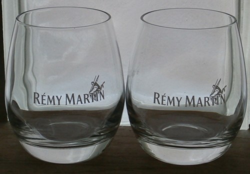 2 Cristal Remy Martin Coñac Lowball Rocks Vajilla Gafas Logotipo Griego Centauro - Imagen 3 de 5
