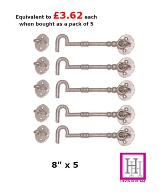 Verzinkter Guss Kabine Haken/Ösenverschluss Riegel Rolladen halten offen hinten Tor 8'' x5 