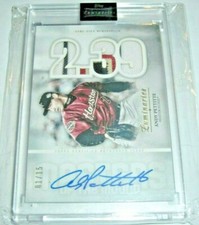 ANDY PETTITTE 19 TOPPS LUMINARIES GAME USED TRIPLE JERSEY AUTO 01/15 SIGNED CARD