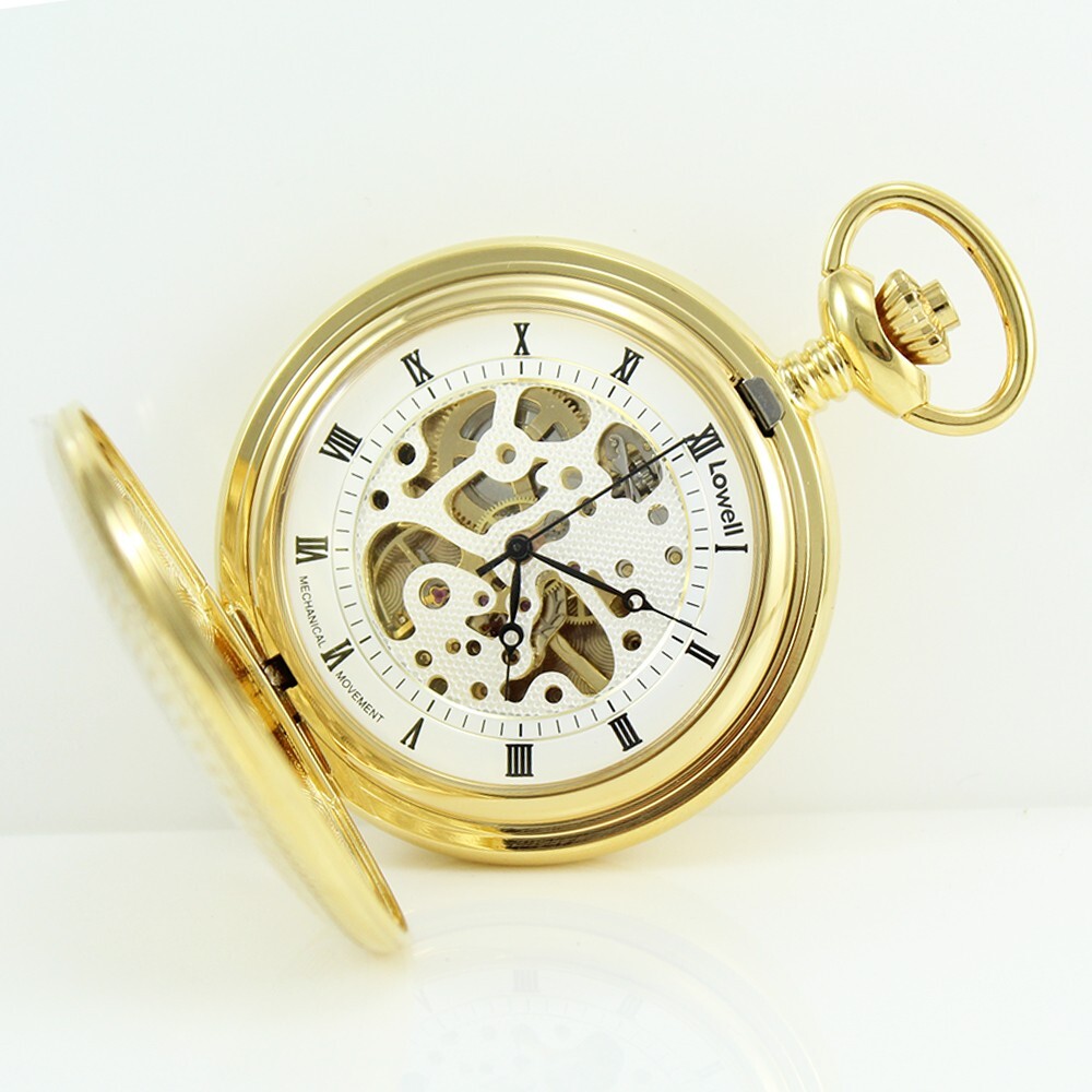 Orologio da tasca meccanico carica manuale Lowell savonette solo