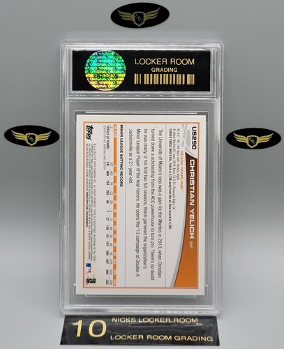 2013 Topps Update Miami Marlins CHRISTIAN YELICH #US290 rookie RC mint LRG 10 - Picture 2 of 2