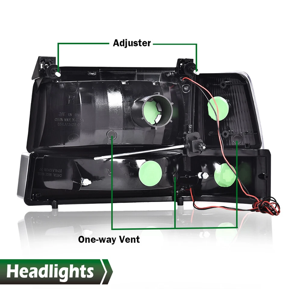 Faros LED DRL Humo/Negro Lámparas de Parachoques Nuevo Ajuste Para 92-96 Ford F-150 Bronco Foto 3 de 4
