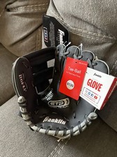 Franklin Sports RTP 8.5" Teeball Glove Black/Silver Right Handed Throw