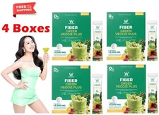 4 X Wink White Fiber Green Veggie Plus Drink Powder 10 Sachets