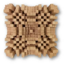 DIY Acoustic Wood N19 QRD Skyline Sound Diffuser Treatment Panel Studio 19 x 19