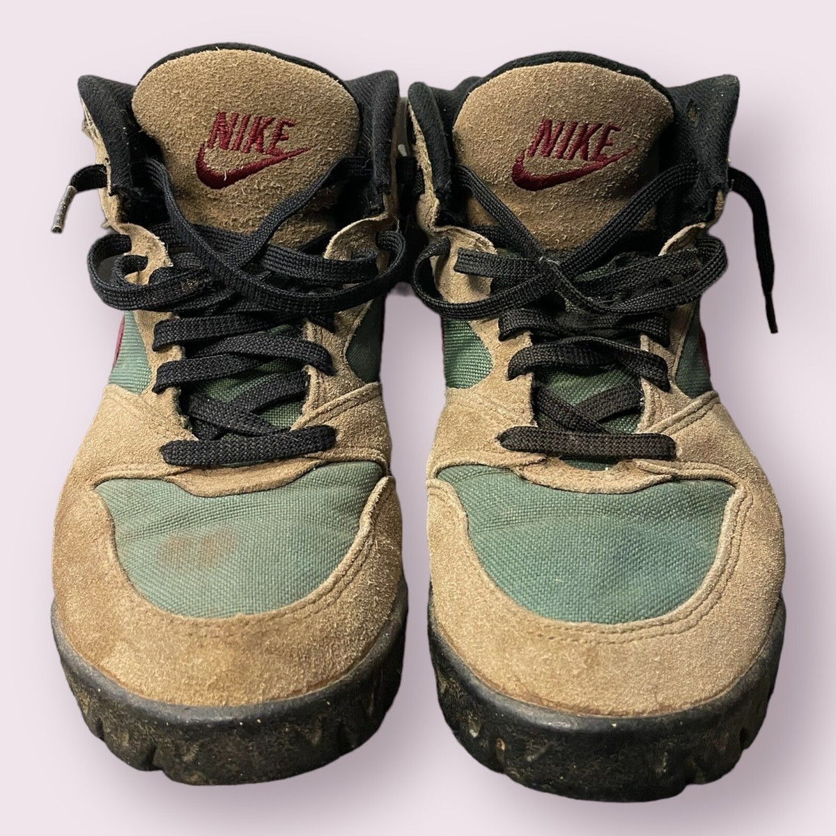 Vintage 90s Nike Caldera ACG Hiking Boots Brown Suede Size 7