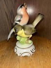 VTG GEROLD PORZELLAN BAVARIA 2 BIRDS ON BRANCH FIGURINE GERMANY — photo 1