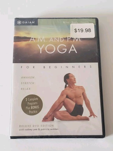 YOGA DVD Beginners GAIAM Awaken Stretch Relax AM PM Morning Night Yee Walden - Picture 3 of 6