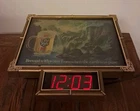 Vintage Heileman's Old Style Beer Waterfall LED Digital Clock Lighted Sign Parts