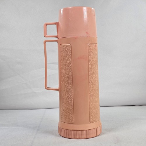 Vintage Thermos Pink Vacuum Bottle 22F Stopper 722 Cup 22A63 Made in Canada USA