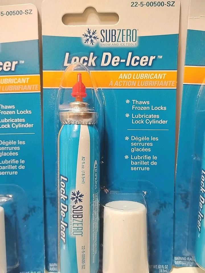 LOT 4 Hopkins SubZero Lock De-Icer and Lubricant .62 oz Ea Car/Deadbolt/Auto/SUV Foto 4 de 4