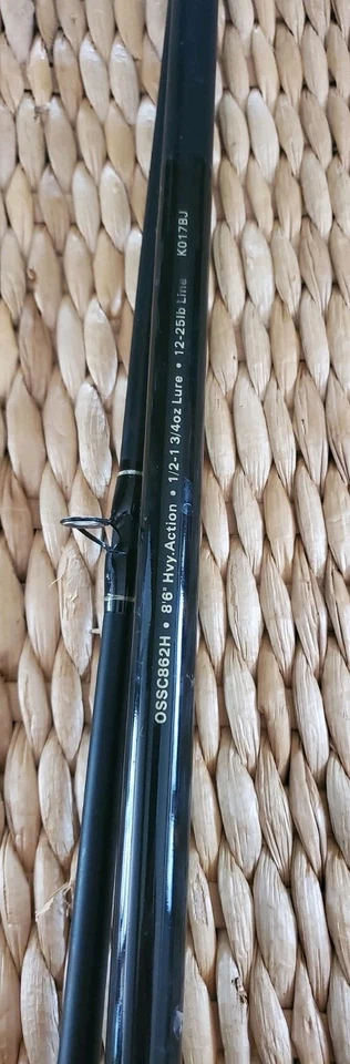 Тяжелое кастинговое удилище ABU GARCIA Olympian Salmon/Steelhead 8 футов 6 дюймов 2 шт 12–25 фунтов б/у в отличном состоянии - Изображение 3 из 4