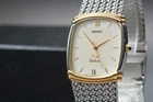 Vintage 1988 [Near MINT] Seiko Dolce 7741-5110 White Dial Tank Mens Quartz Watch