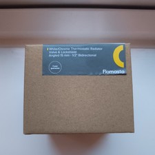 Flomasta White/Chrome TRV Thermostatic Radiator Valve And Lockshield 1/2” x 15mm