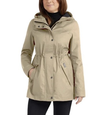 NEW Hunter Women's Ladies Water Resistant Rain Jacket Tan Size L