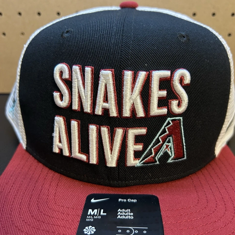 Arizona Diamondbacks Hat Cap Snap Back M/L Trucker Mesh Nike Pro MLB Baseball - Image 2 of 4