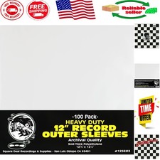 Archival-Quality Vinyl LP Sleeves - 100 Clear 12-Inch Protectors for Collectors