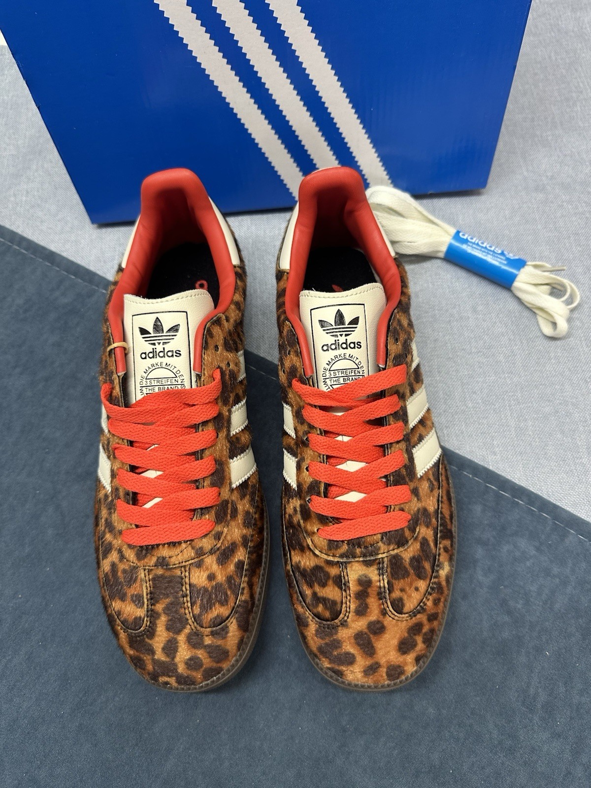 Women’s Adidas Samba Trainers – Leopard Print, UK Size 7