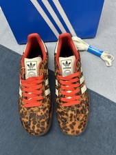 Women’s Adidas Samba Trainers – Leopard Print, UK Size 7