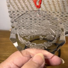 Acrylic Lucite Henco Christmas Ornament Nativity  Vtg