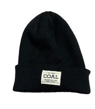 Coal Black Knit Beanie Acrylic Adult