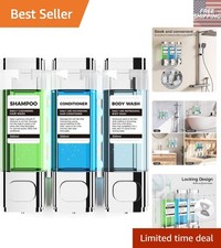 Mess-Free Bathroom Organizer: Wall Mounted Shampoo  Conditioner Dispenser