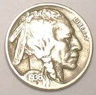 1936 S Buffalo Indian Head Nickel 5 Cents Coin VF