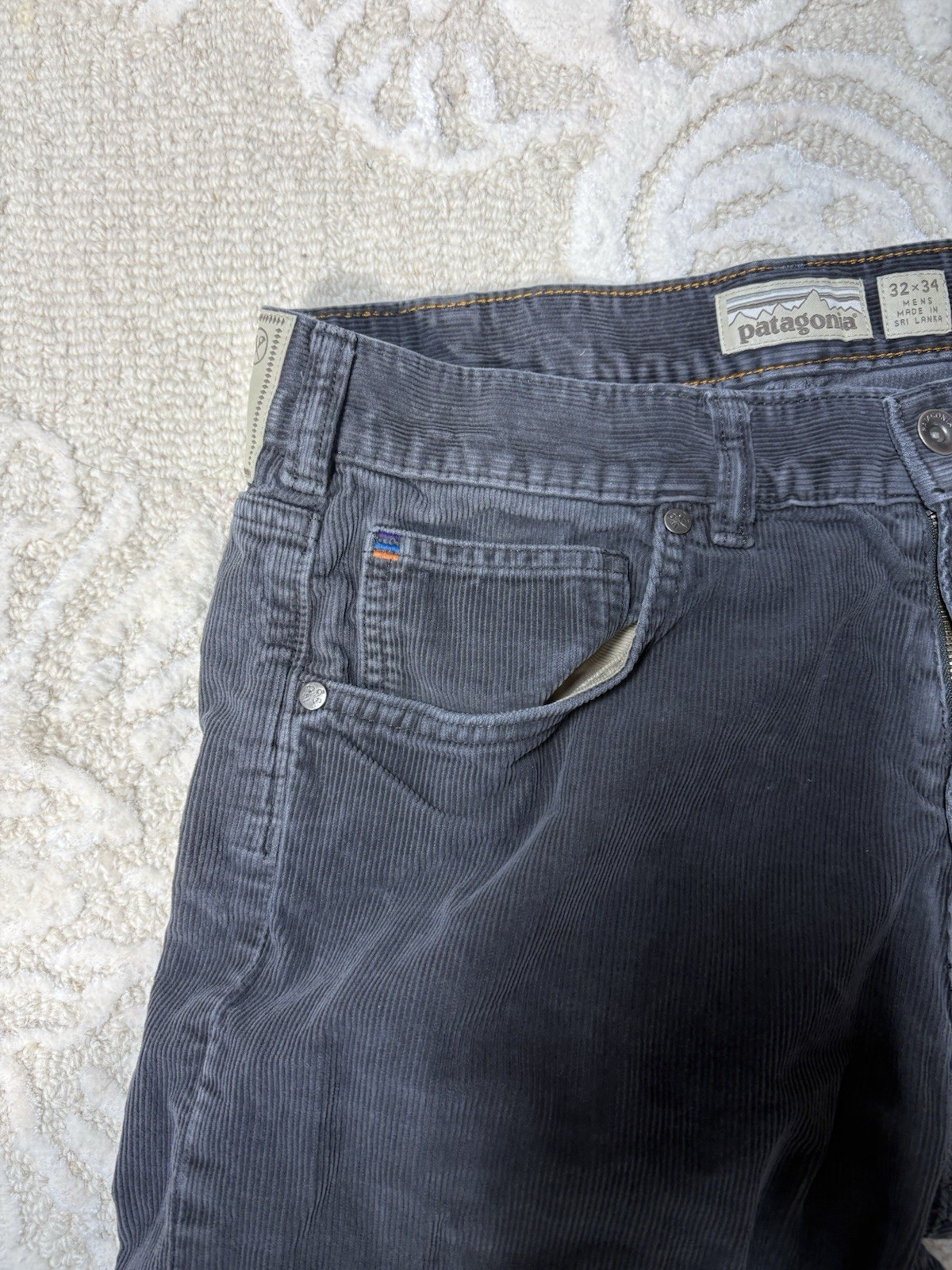 Patagonia Pants Mens 32x34 Gray Corduroy Organic Cotton Iron Clad thumbnail 5