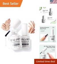 8ml Gel Nail Polish Set: No Wipe Top & Strong Base Coat for Lasting Manicure