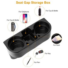 Car Seat Seam Wedge Cup Holder Drink Bottle Phone Mount Stand Storage Organizer