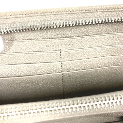 SAINT LAURENT PARIS 326599 Long wallet logo Zip Around Long Wallet Leather gray - Picture 14 of 17