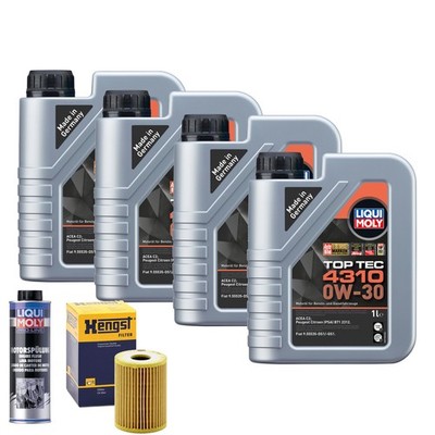 Motoröl 0W30 LIQUI MOLY Toptec 4310 4L+HENGST Ölfilter +Spülung