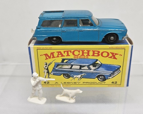 Vintage 1966 Matchbox Lesney #42 STUDEBAKER STATION WAGON : with Box - Nice !!