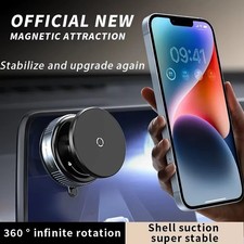Magnetic Car Phone Holder Vacuum Suction Cup Dashboard Mount For iPhone Samsung