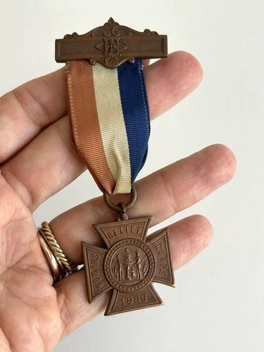 1883 Women’s Relief Corps Grand Army of Republic Medal Civil War Reunion